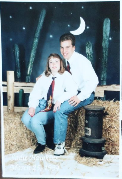 Two students at the Sadie Hawkins dance of March 1995
