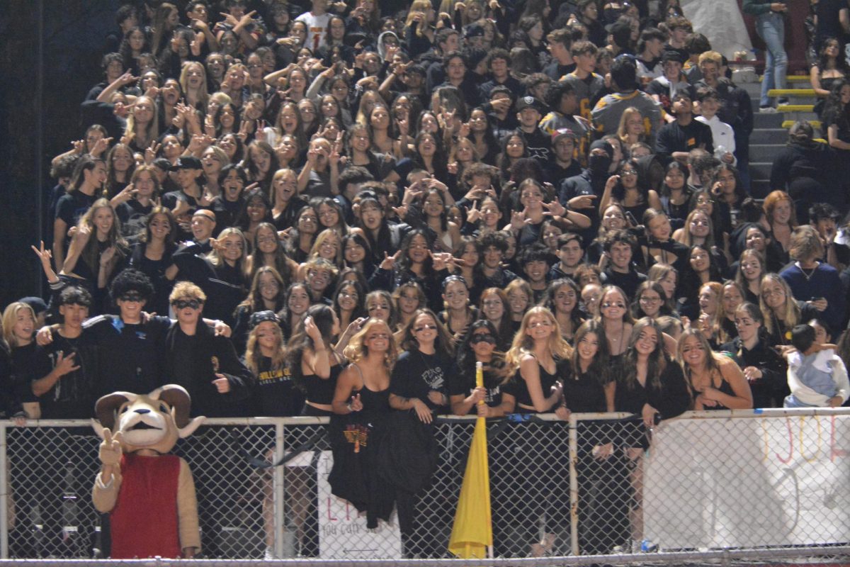 Student section of the homecoming football game against Overfelt