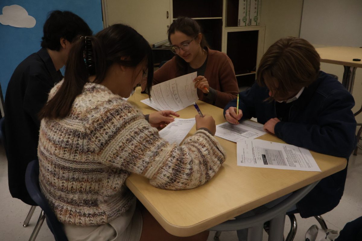 WGHS students studying for their upcoming finals, photo by Noralee Zwick.