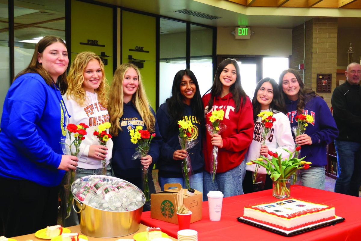 Senior commits at the NCAA Signing Day event, photo by Emmalee Frederick.