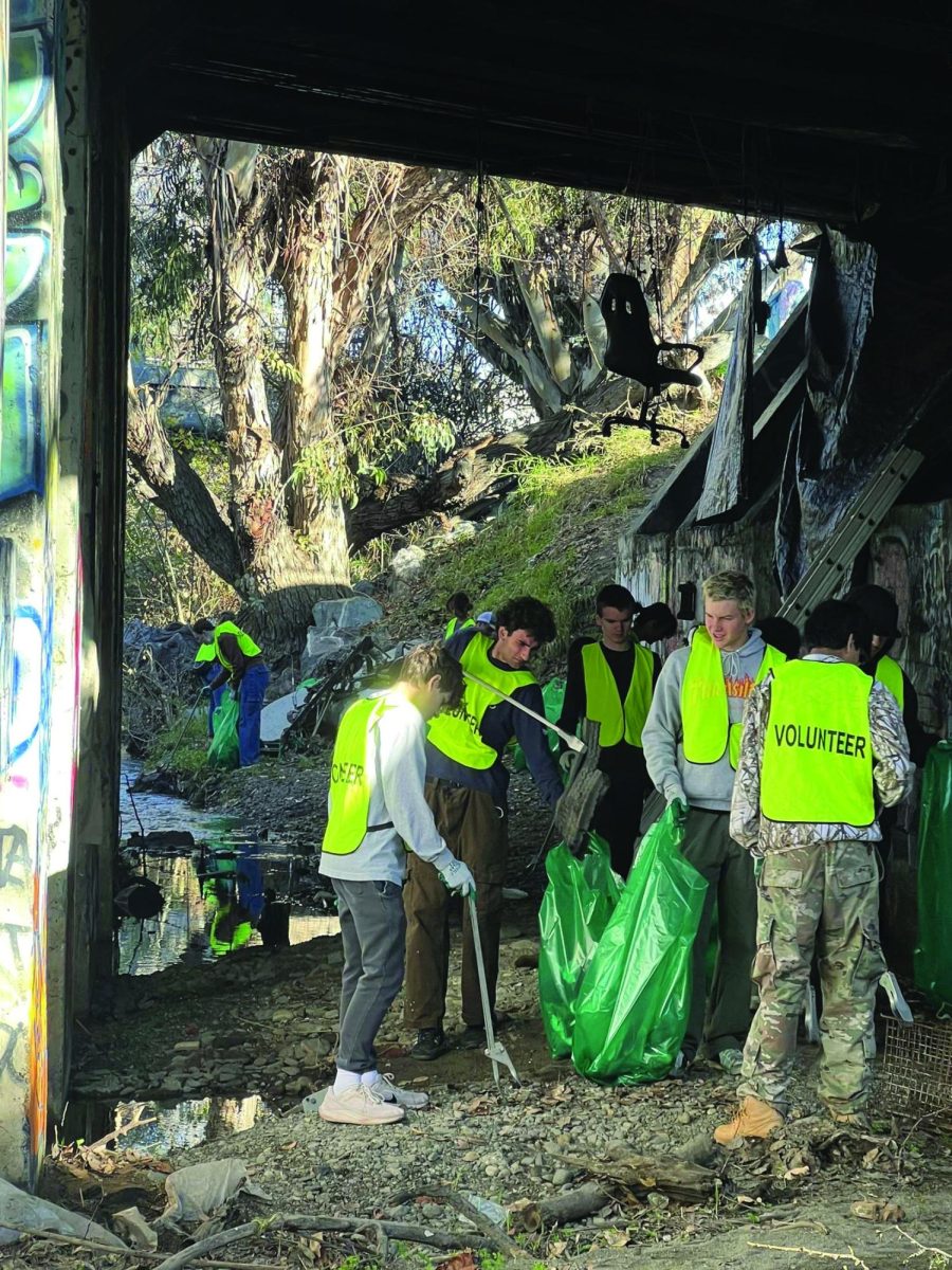 Willow Glen Environmental Cleanup Club
doing their part in bettering their community, photo by Sofia Russell (‘25).