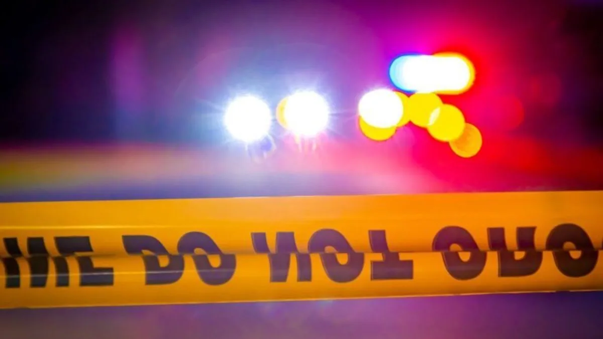 Police tape near the Glassmanor Community Center in Oxon Hill after a man's death